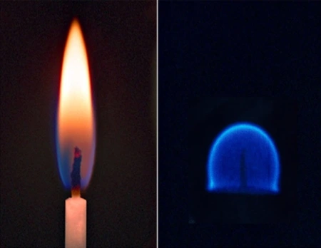 flammes sur terre et en apesanteur