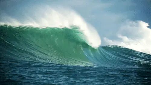 Déferlement d'une vague