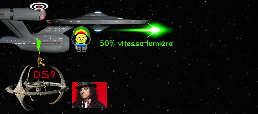 Bob Kirk mesure la hauteur de l'Enterprise